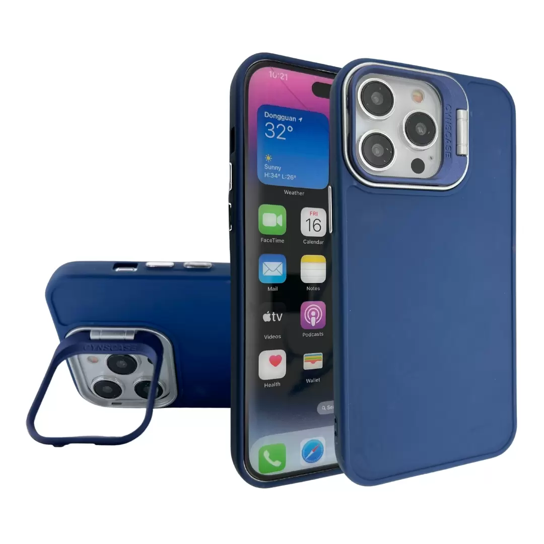 iPhone 15/iPhone 14/iPhone 13 Camera Stand Eco Case Royal Blue