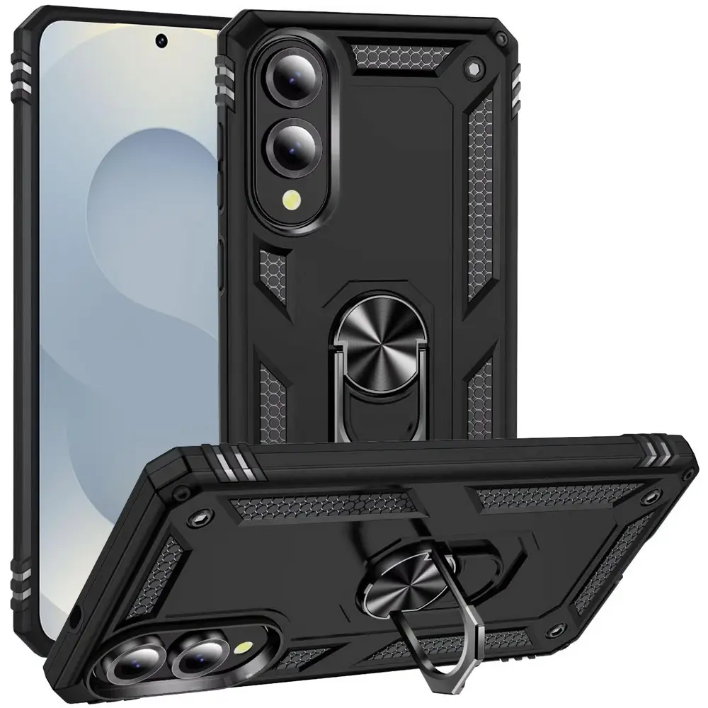 Samsung Galaxy S25 Edge 2in1 Ring Stand Case Black