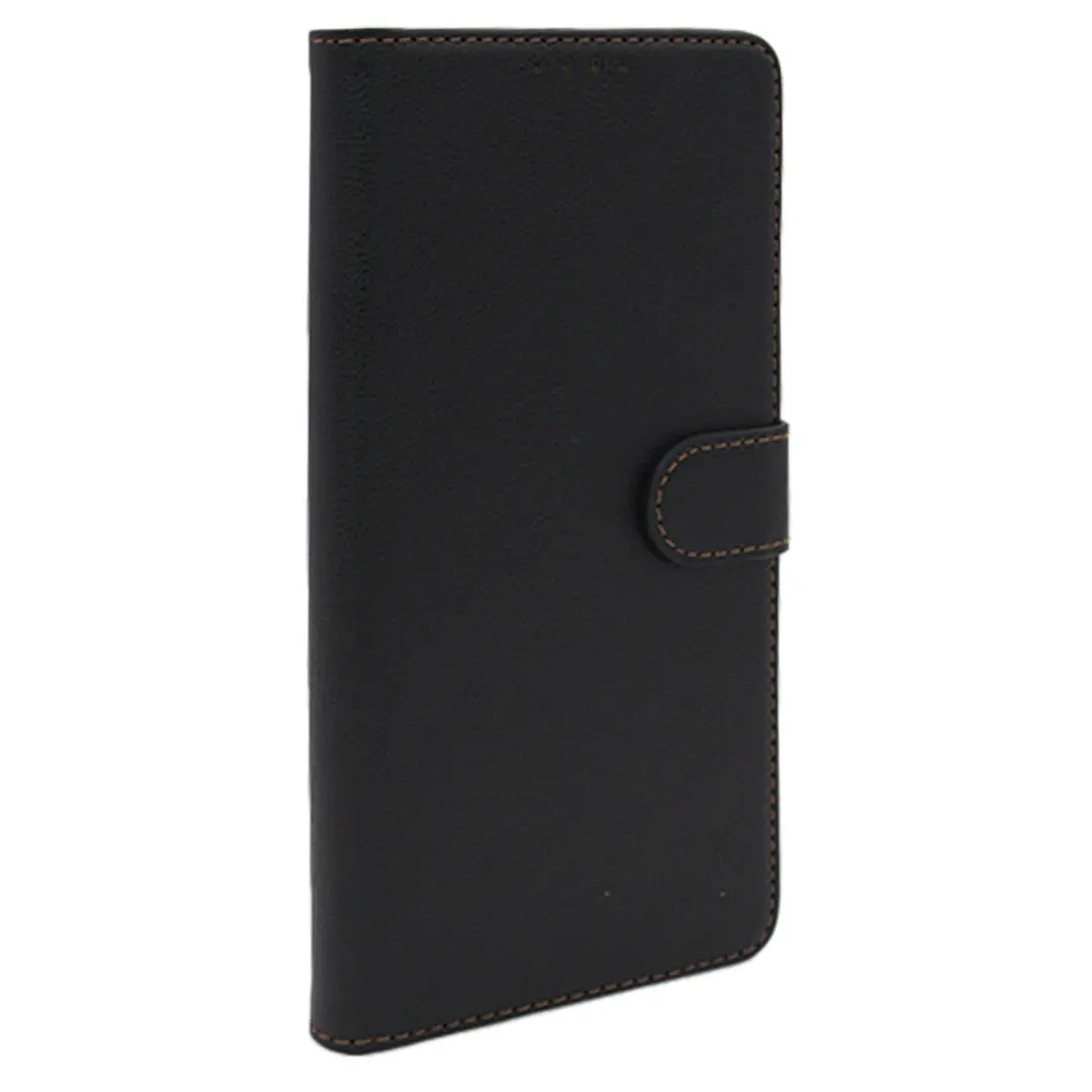 iPhone 16 Plus PU Leather Wallet Case Black