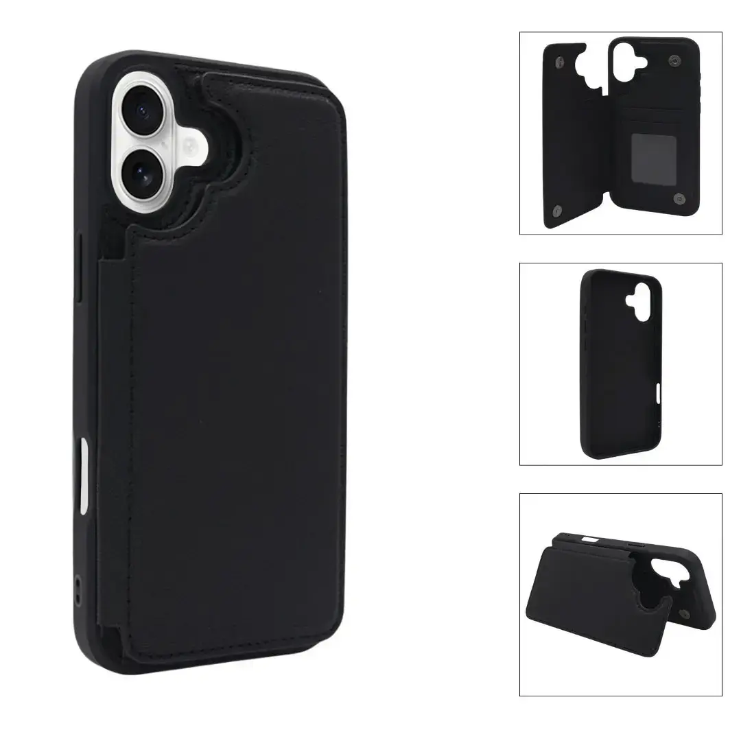 iPhone 16 Plus Modern Card Holder Case Black