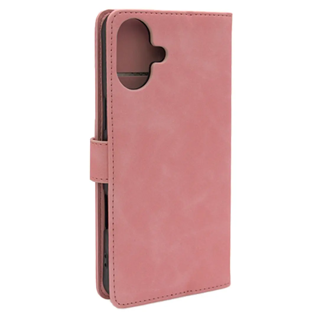 iPhone 16 Plus PU Leather Wallet Case Pink