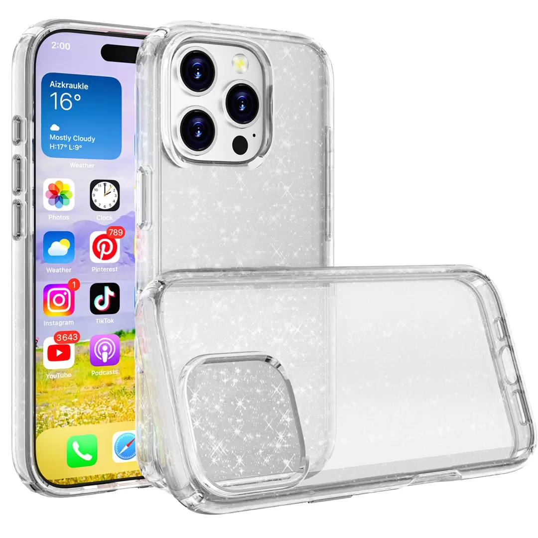 iPhone 16 Pro Fleck Glitter Case Clear