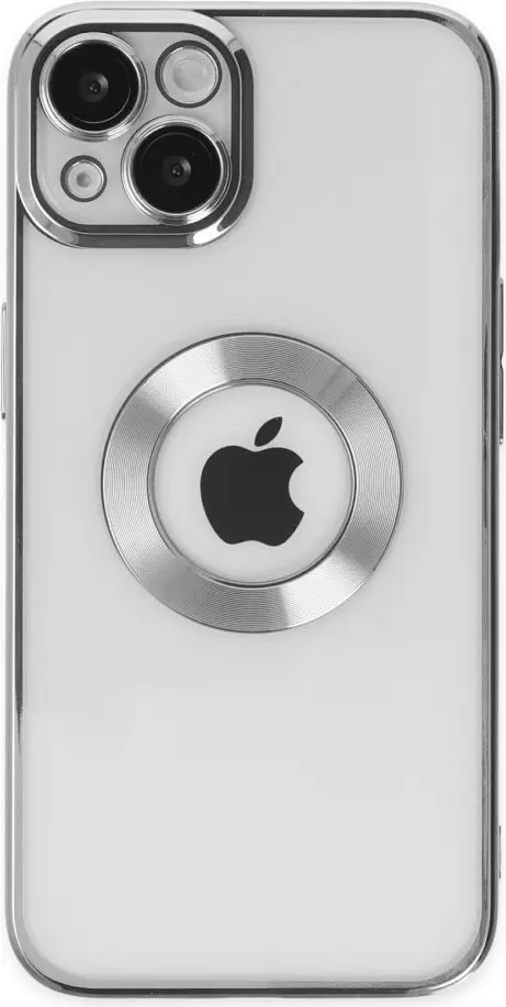 iPhone 15/iPhone 14/iPhone 13 Clear Case with Camera Protection Silver