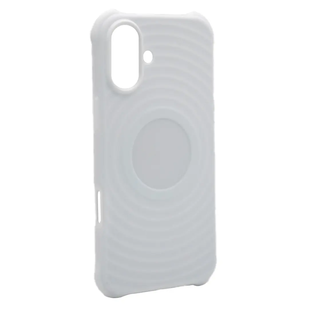 iPhone 16 Plus Magsafe Water Ripple Silicone Case White