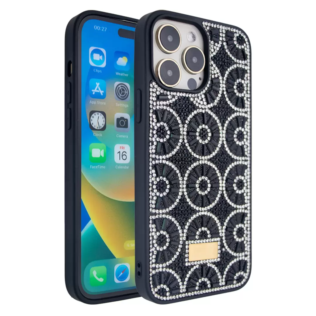 iPhone 16 Diamond Sparkling Case Black