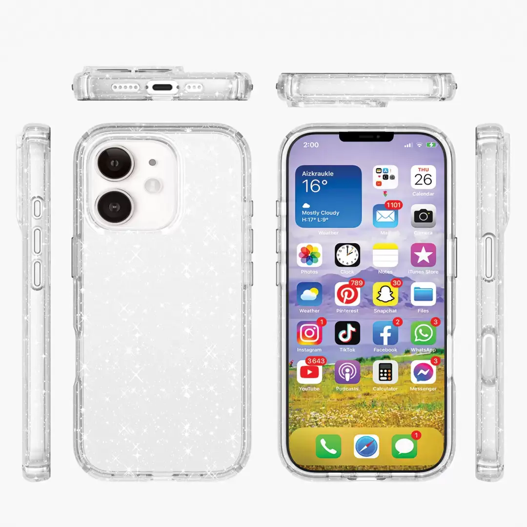 iPhone 7/8 Fleck Glitter Case Clear