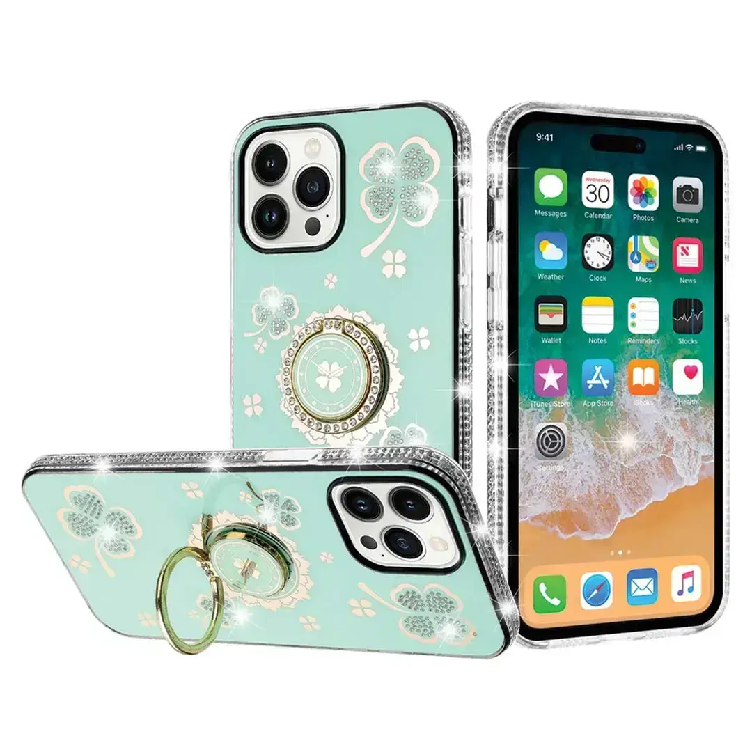 iPhone 17 Air Bling Diamond Lucky Case Green