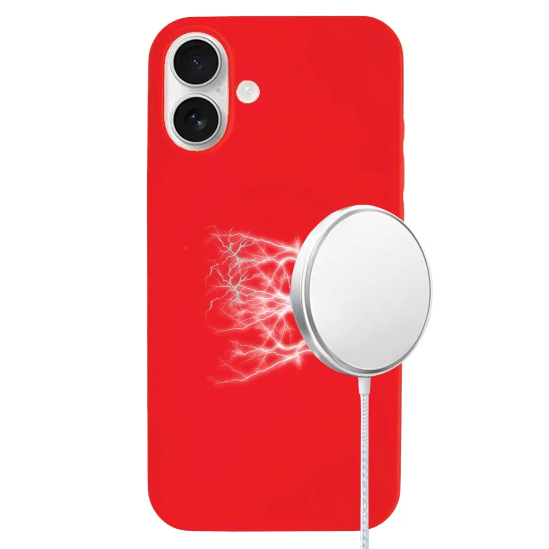 iPhone 16 MagSafe Soft Touch Case Red