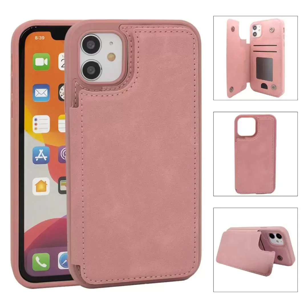 iPhone 12 Mini (5.4) Modern Card Holder Case Pink