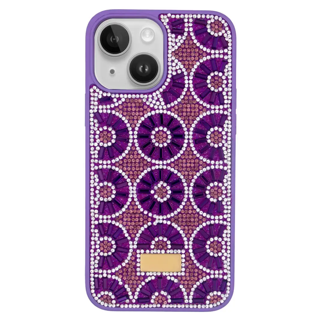 iPhone 15/iPhone 14/iPhone 13 Diamond Sparkling Case Dark Purple