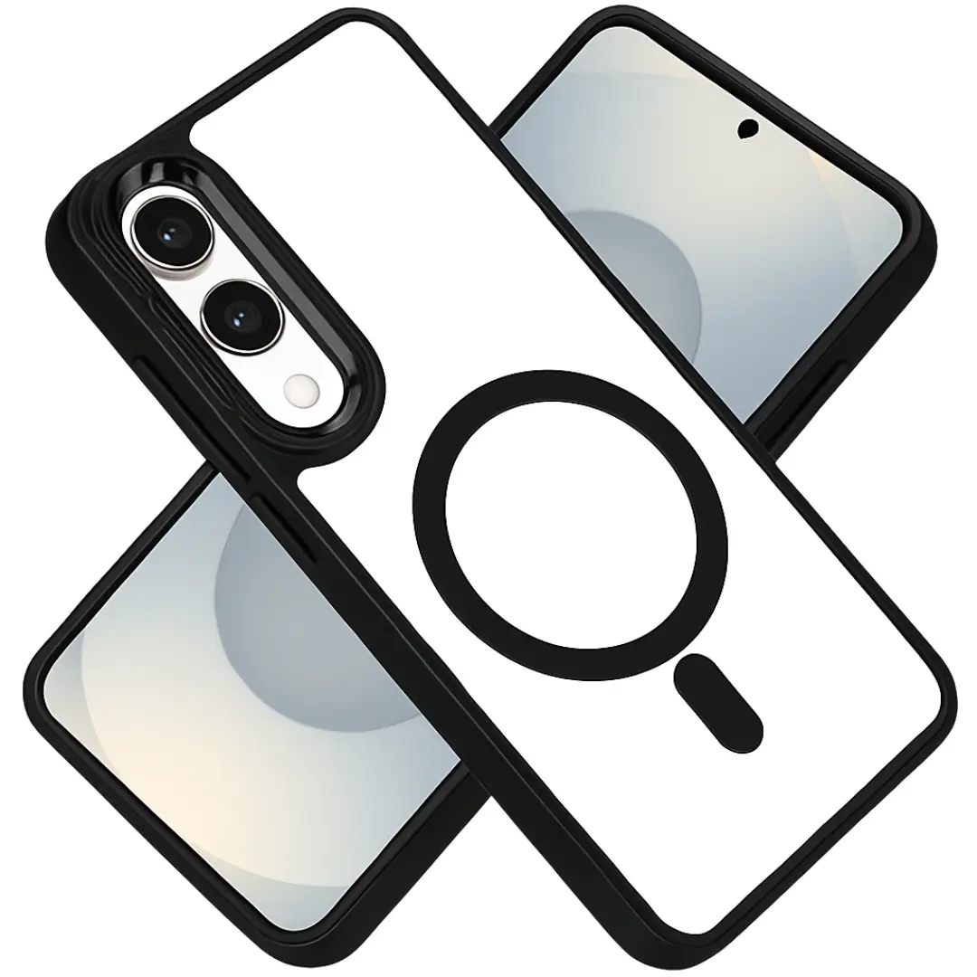 Samsung Galaxy S25 Edge MagSafe Twotone Clear Case Black