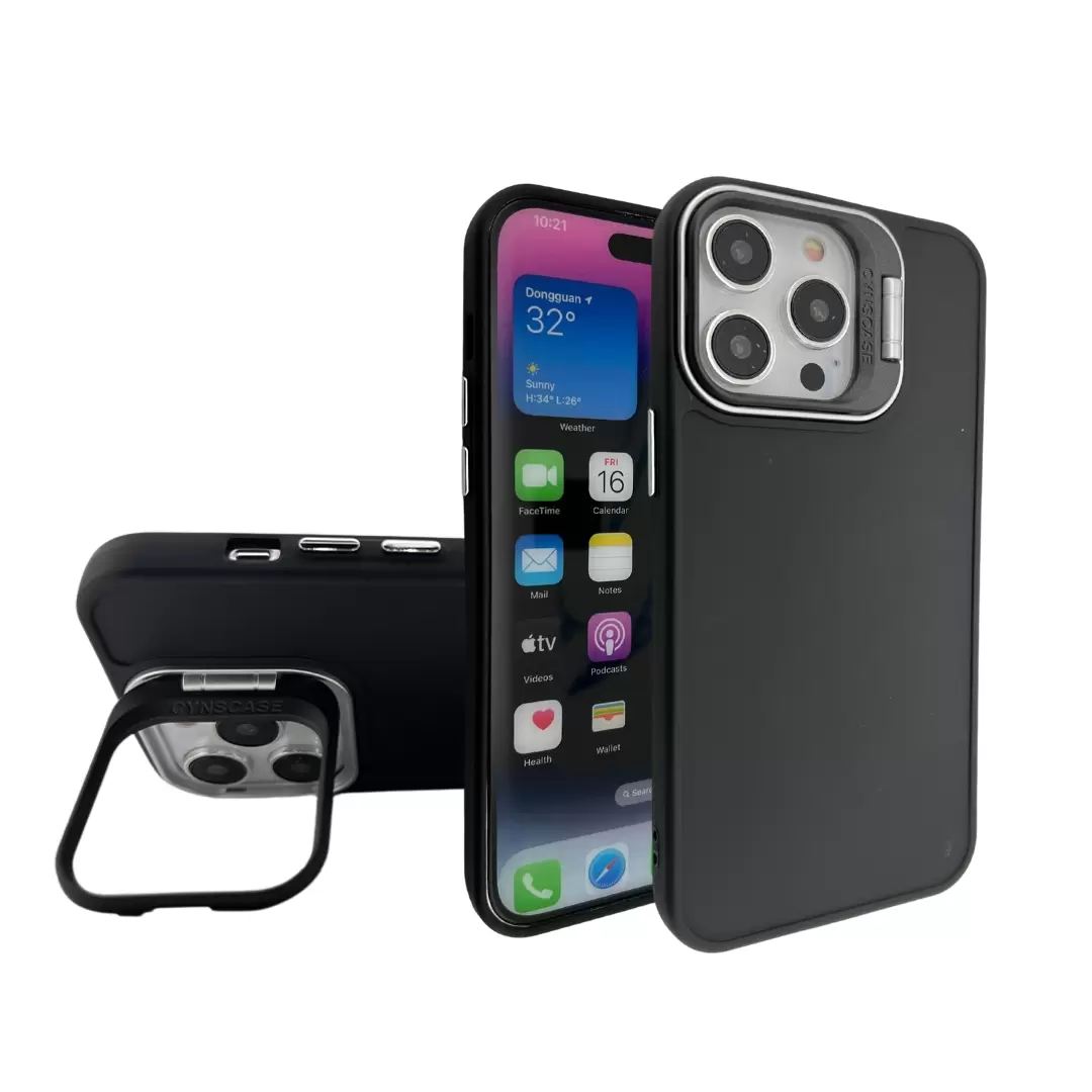 iPhone 15 Pro Max/iPhone 14 Pro Max Camera Stand Eco Case Black