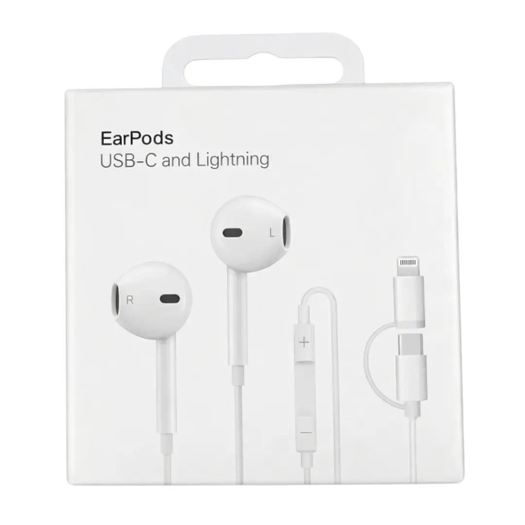EarPhone_ Type-C and Lightning_Wired_White