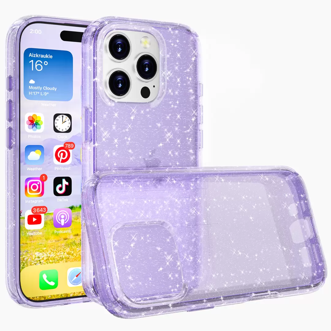 iPhone 11 Fleck Glitter Case Purple