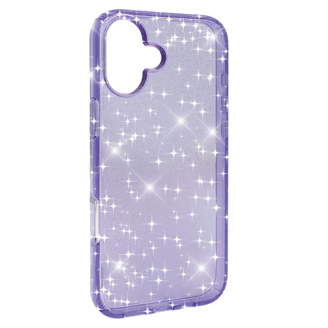 iPhone 16 Fleck Glitter Case Purple