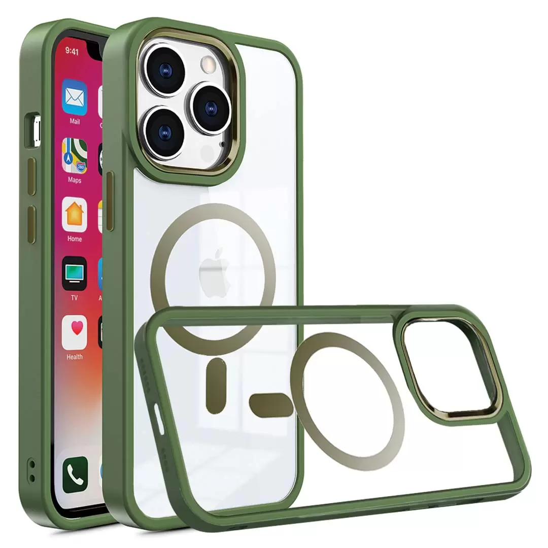 iPhone 15 Pro Max/iPhone 14 Pro Max MagSafe Clear Twotone Green