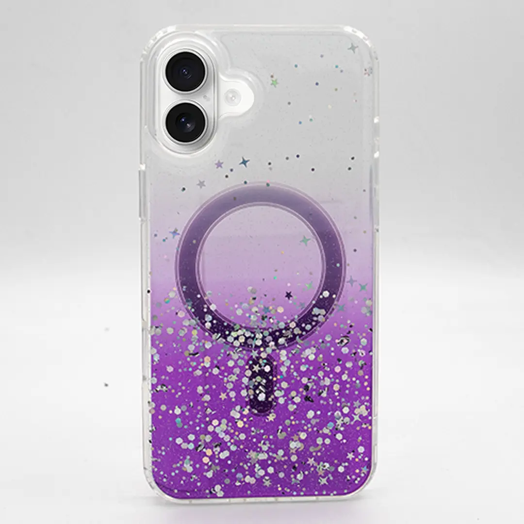 iPhone 16 Plus Bling MagSafe Twotone Eco Purple