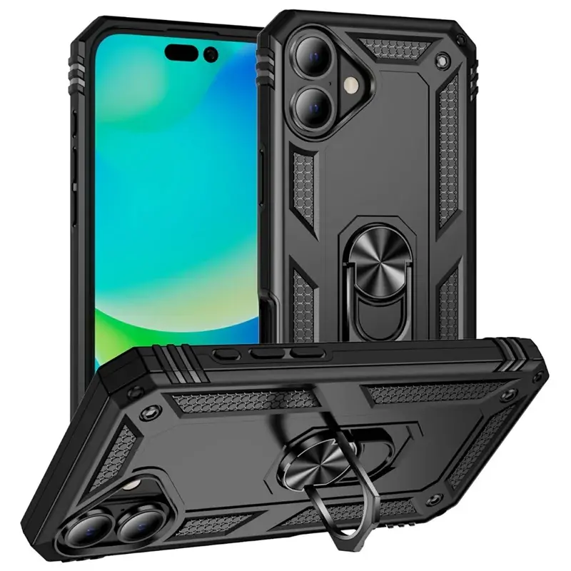 iPhone 17 2in1 Ring Stand Case Black