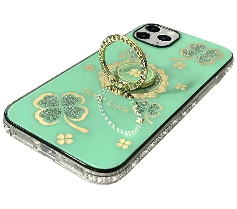 iPhone 17 Pro Bling Diamond Lucky Case Green