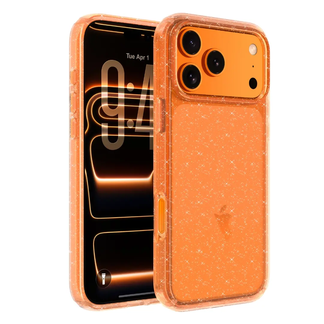 iPhone 17 Pro Fleck Glitter Case Orange