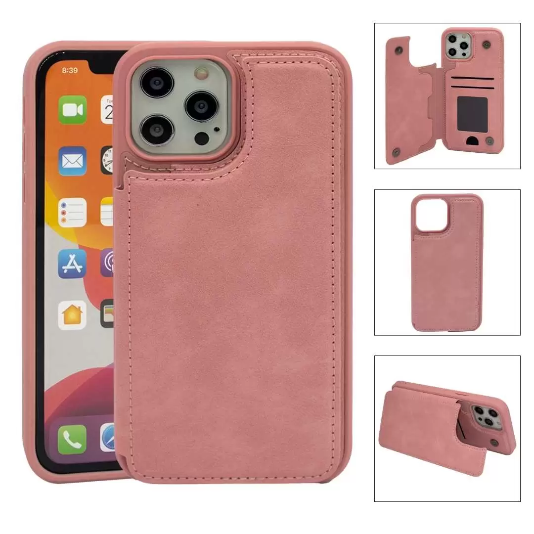 iPhone 16 Pro Max Modern Card Holder Case Pink