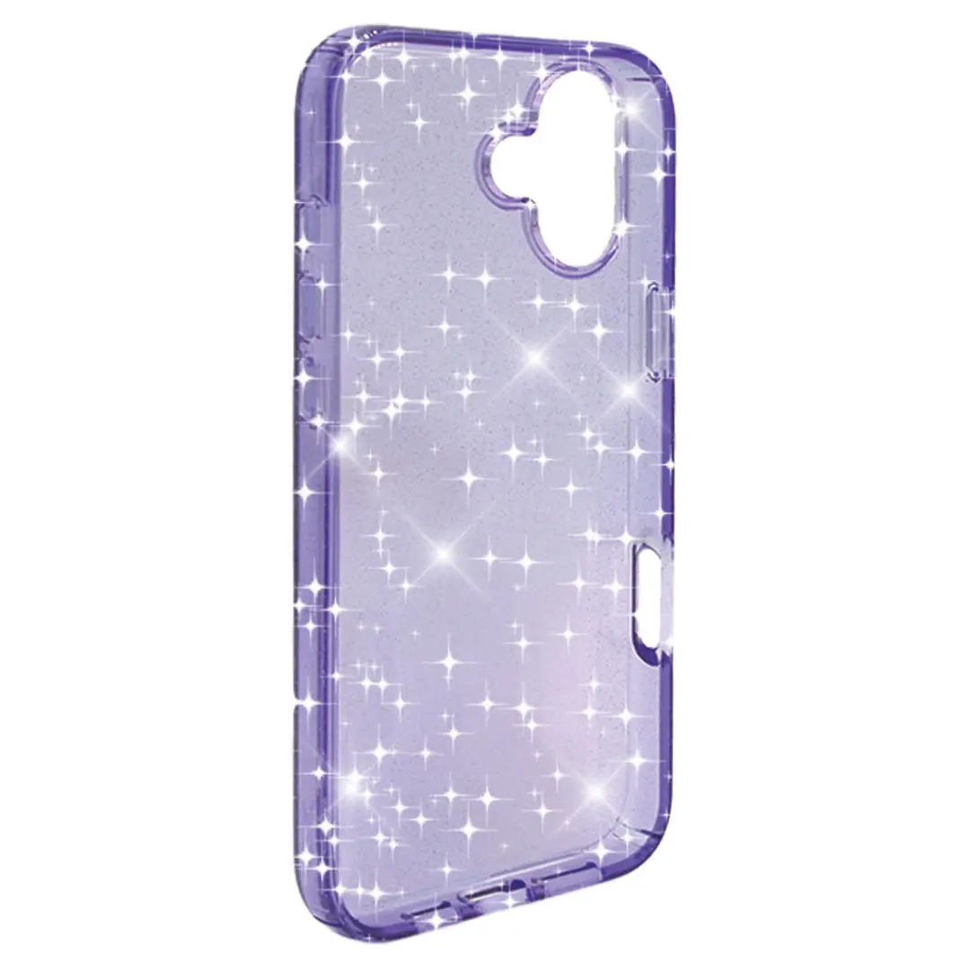 iPhone 16 Plus Fleck Glitter Case Purple