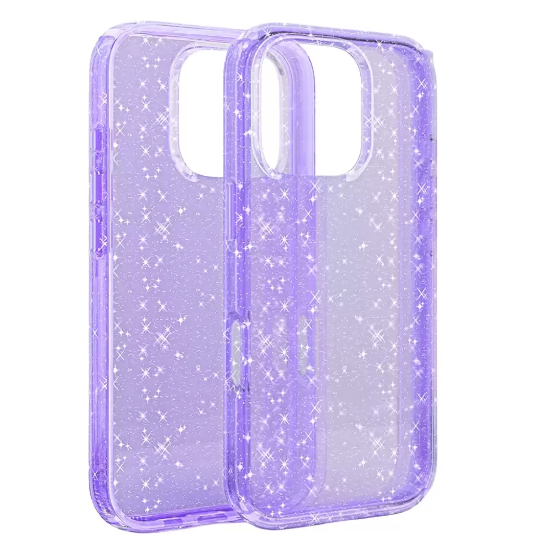 iPhone 16 Pro Fleck Glitter Case Purple