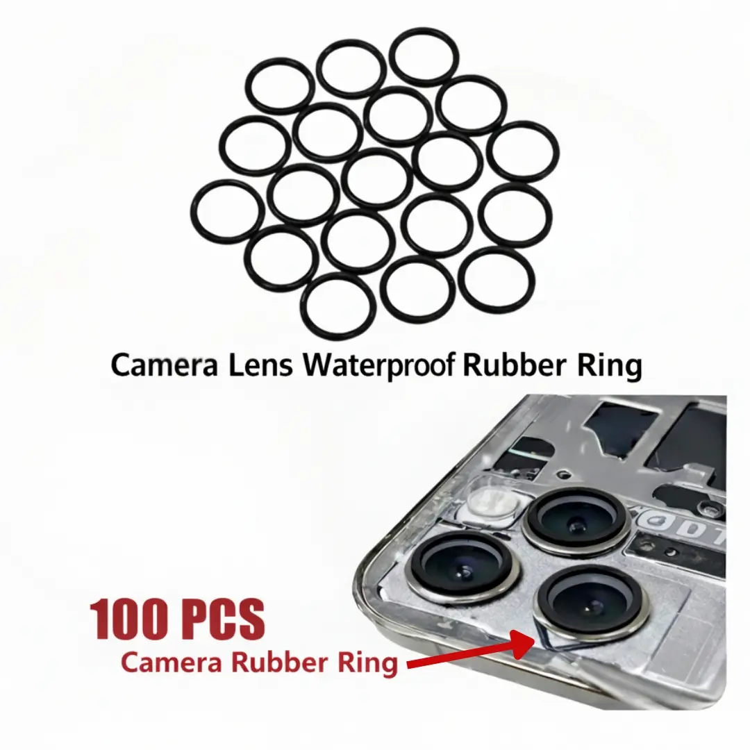 Back Glass Lens Sealing Ring Black 100pcs