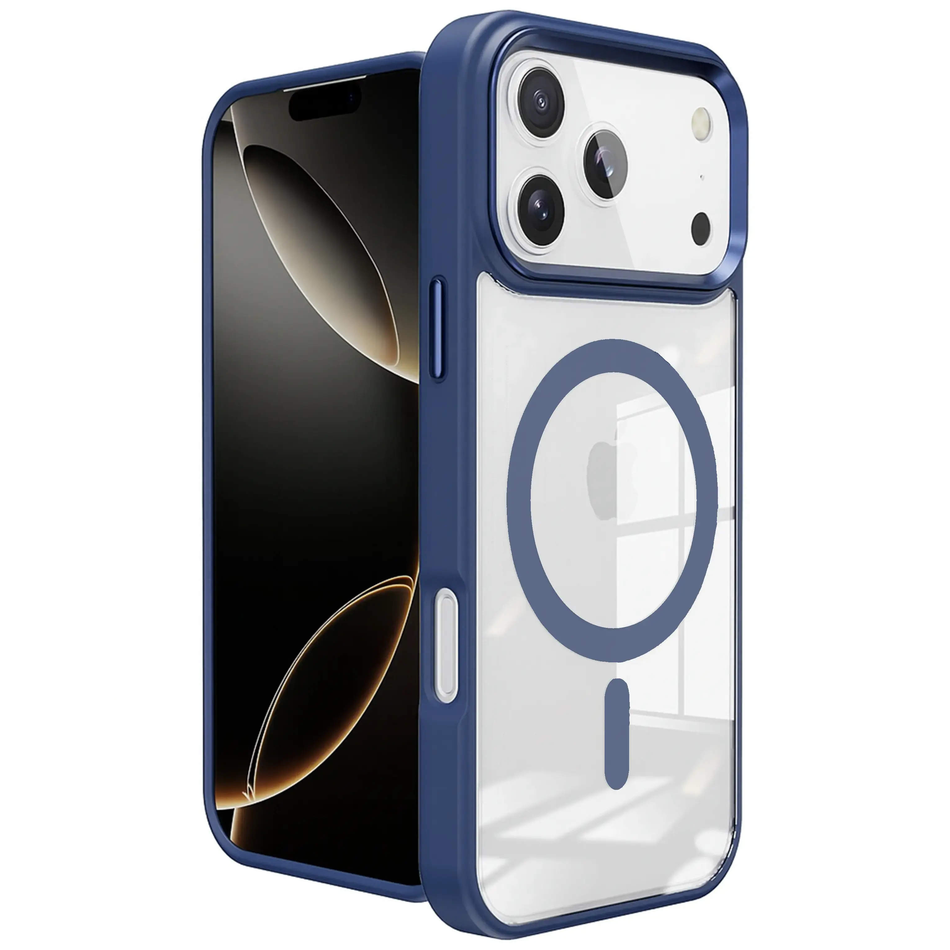 iPhone 17 Pro Max MagSafe Twotone Clear Case Dark Blue