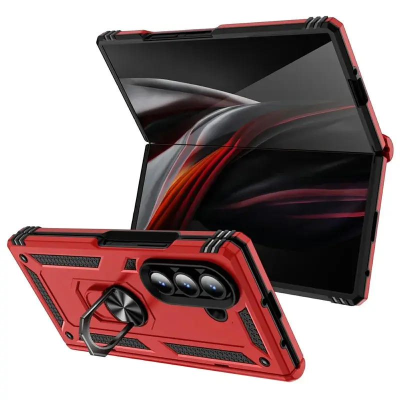 Samsung Galaxy Z Fold 7 2in1 Ring Stand Case Red