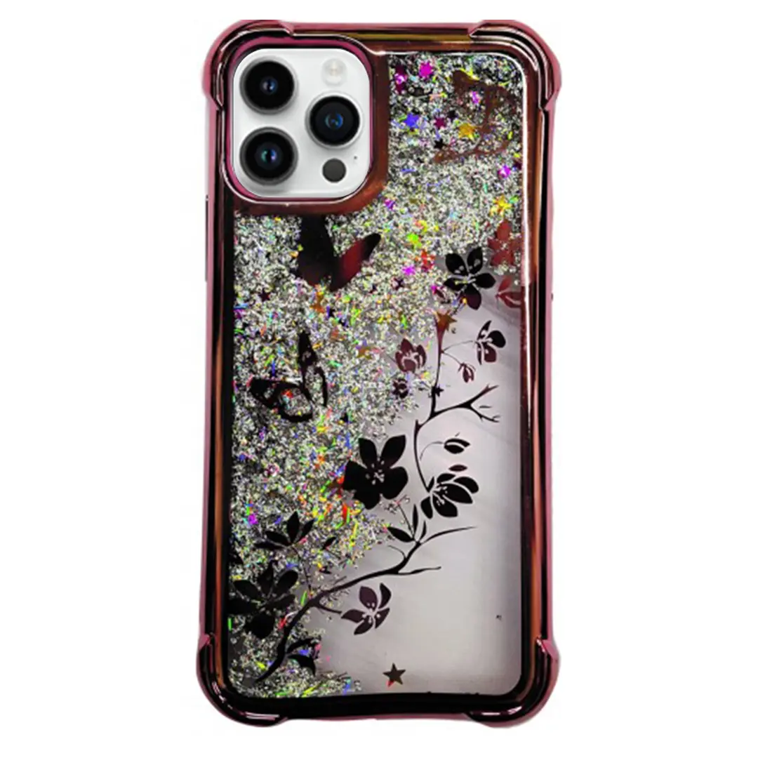 iPhone 11 Pro Waterfall Protective Case Rose Gold Butterfly