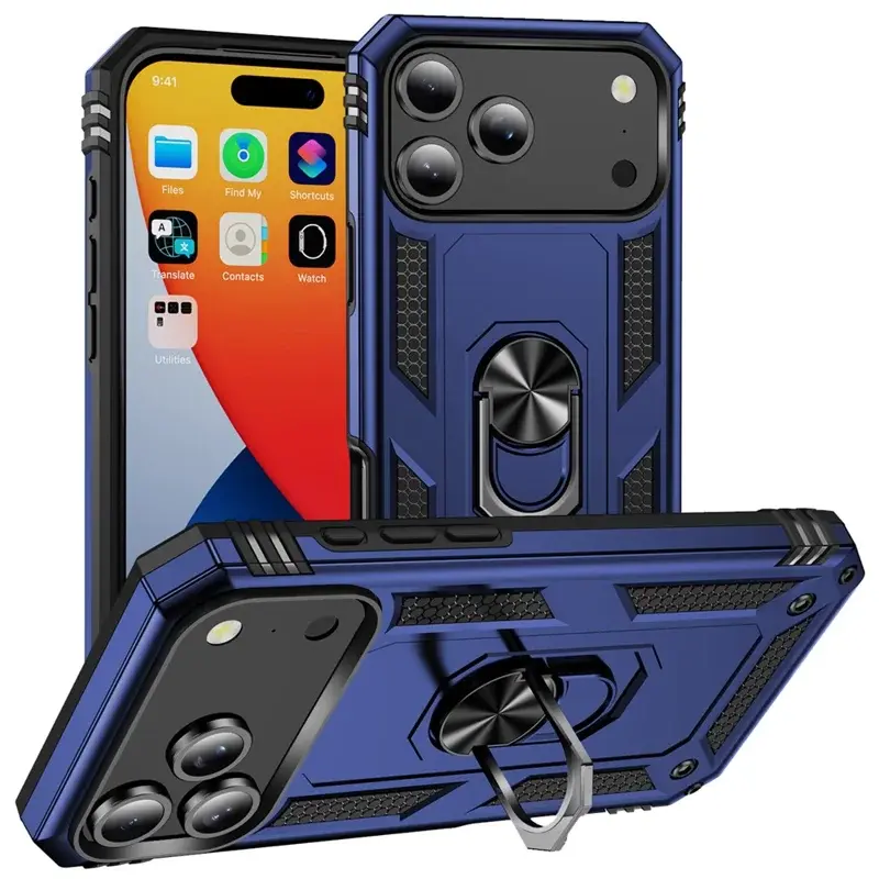 iPhone 17 Pro 2in1 Ring Stand Case Blue