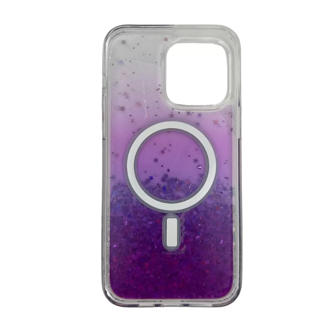 iPhone 15/iPhone 14/iPhone 13 Bling MagSafe Twotone Eco Purple