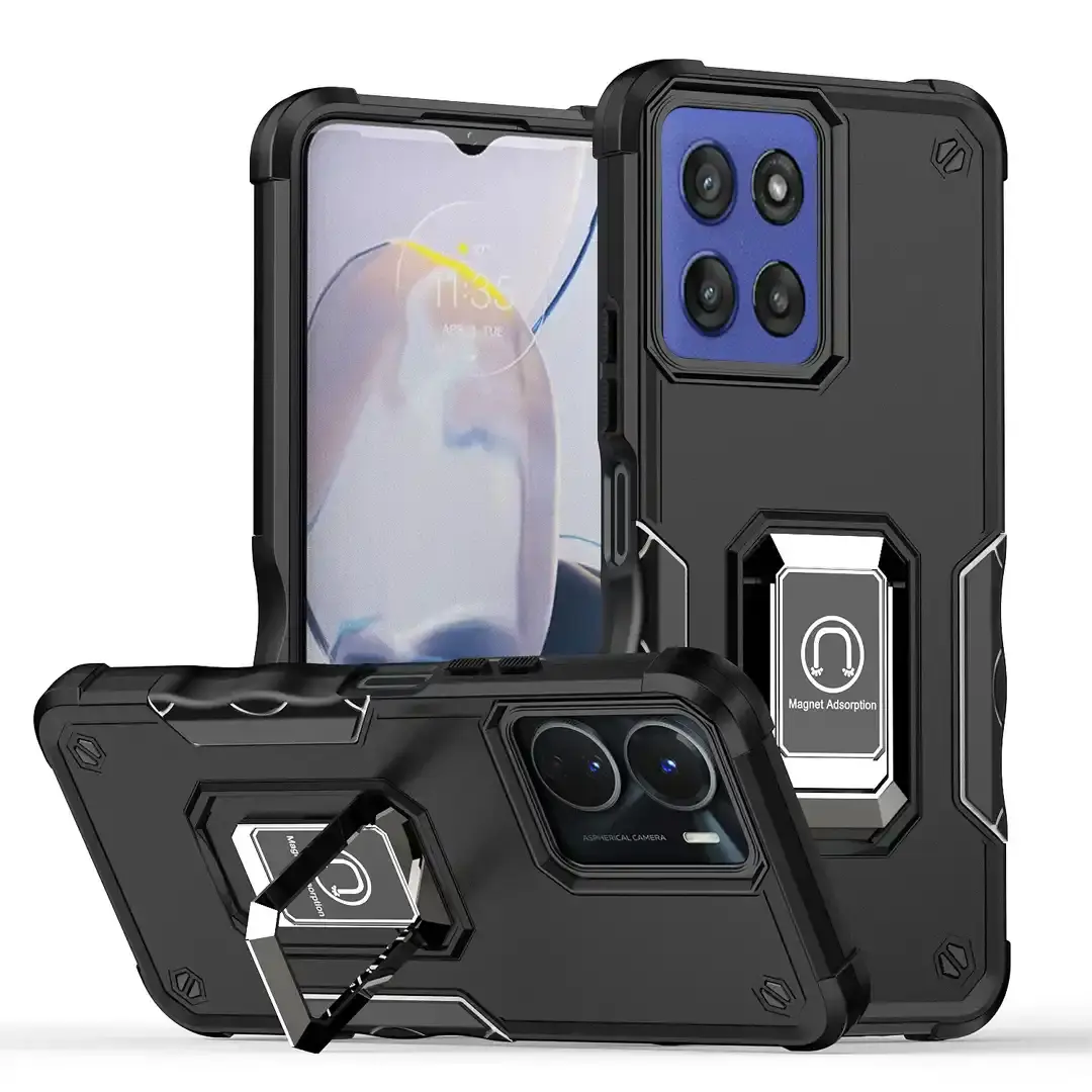 Moto G Stylus 5G 2025 Strong Tough Metallic Design Hybrid Premium Kickstand Case lack
