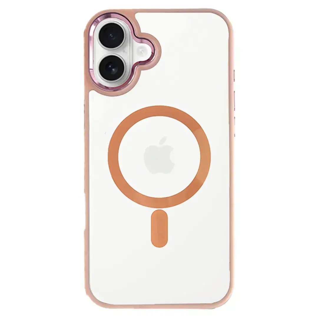 iPhone 17 MagSafe Twotone Clear Case Rose Gold