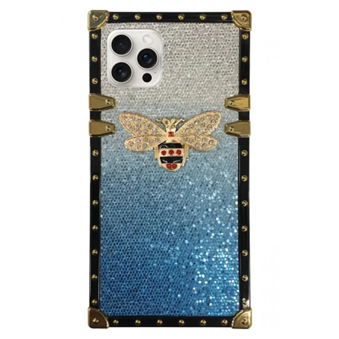 iPhone 15 Pro/iPhone 14 Pro Glitter Butterfly Case Blue