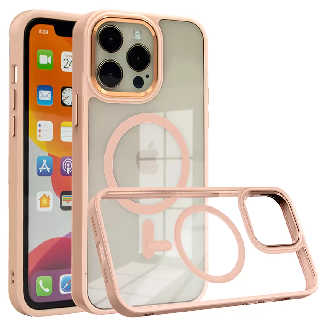 iPhone 14 Pro Max MagSafe Clear Twotone Rose Gold