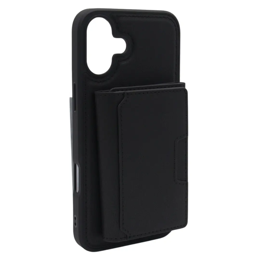 iPhone 16 Modern Card Holder Case Magsafe Detachable Black