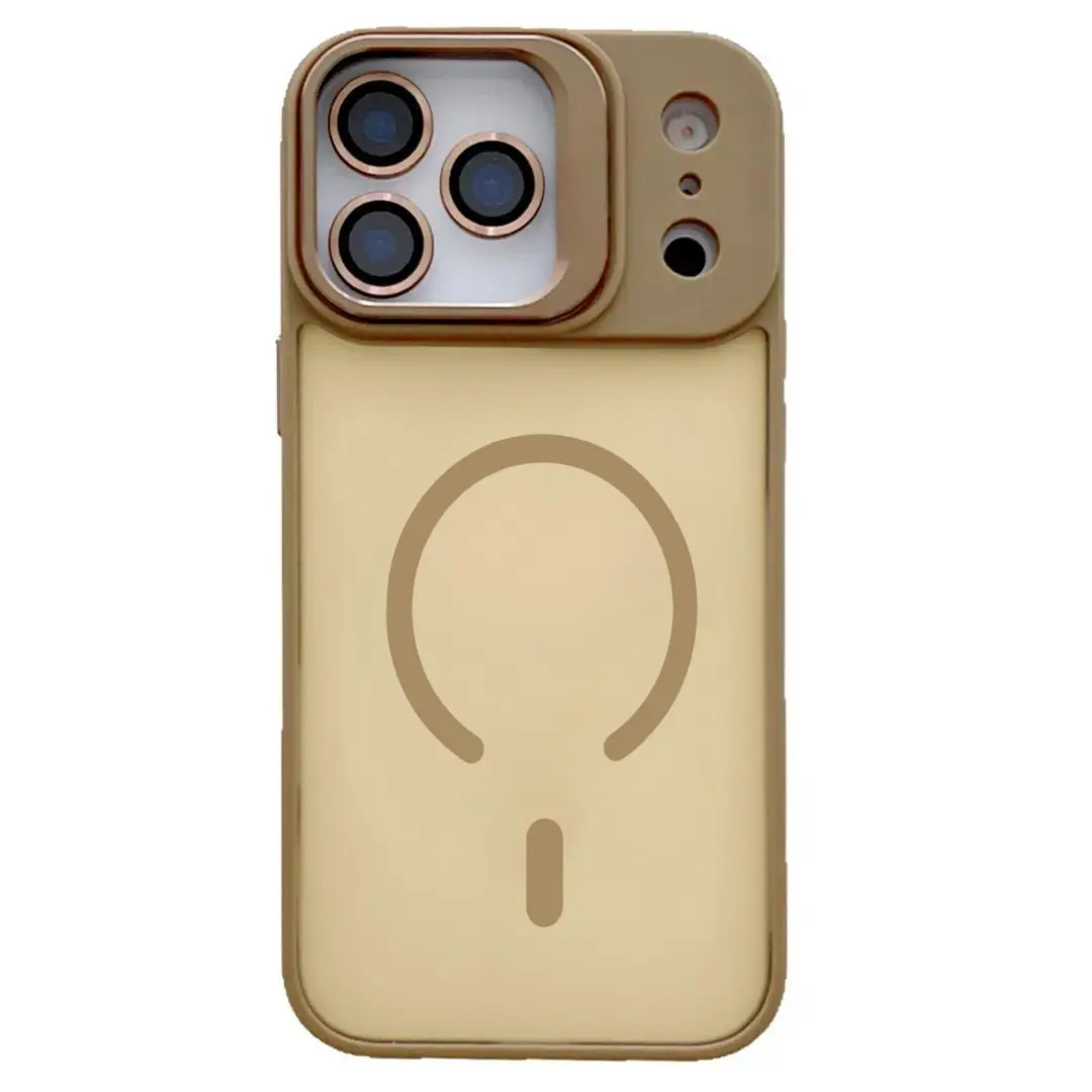 iPhone 17 Pro MagSafe Smoke Camera Stand Case Brown