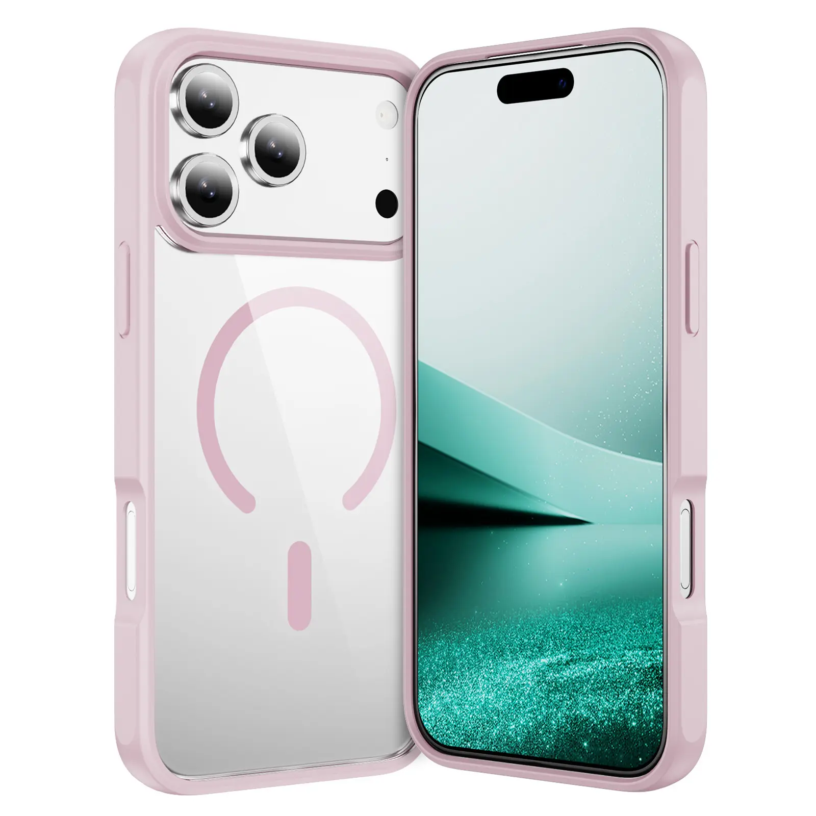iPhone 17 Pro Magsafe Clear Eco Twotone Case Pink