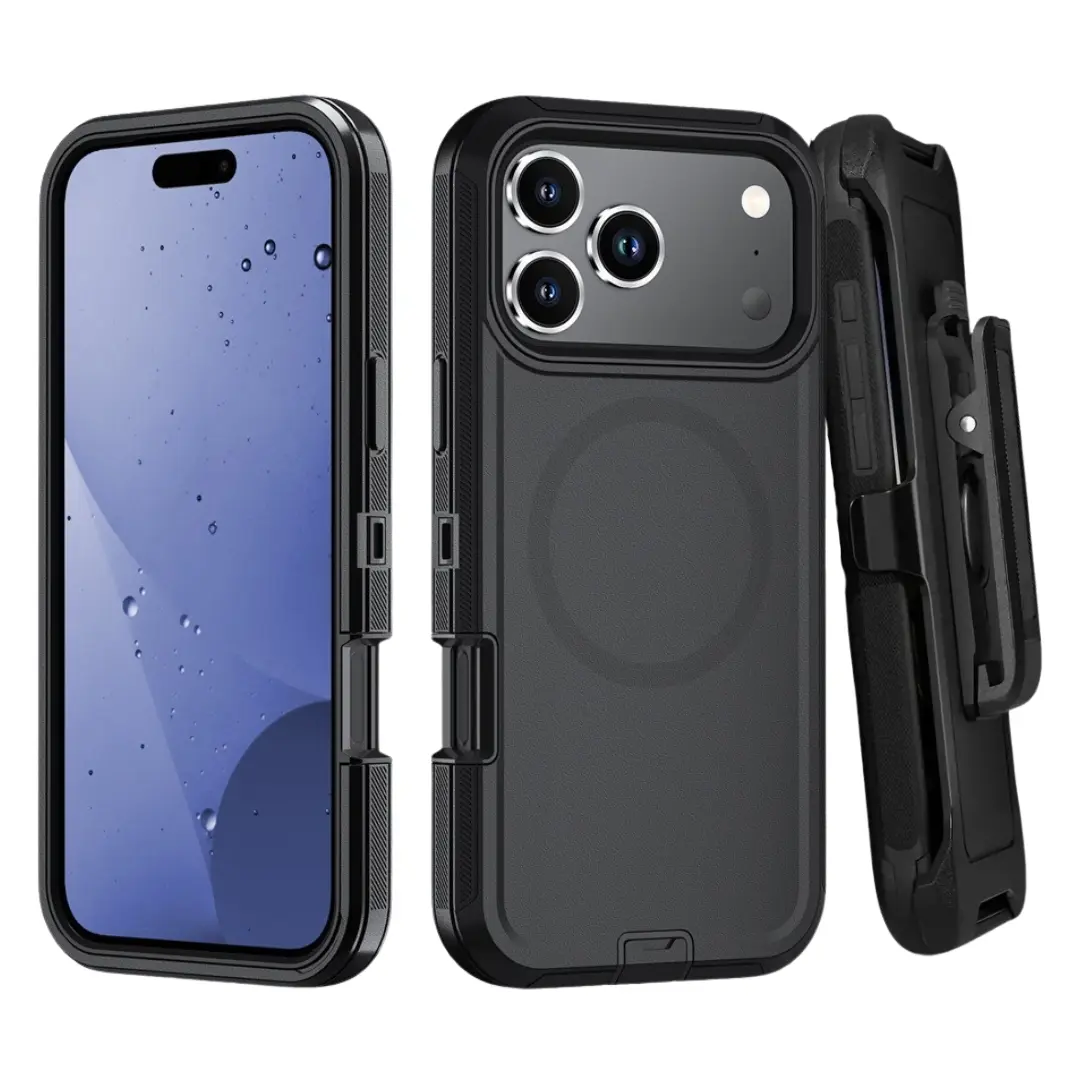 iPhone 17 Pro Max Screen Case Magsafe with Holster Black