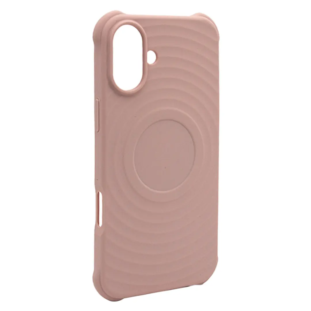 iPhone 16 Magsafe Water Ripple Silicone Case Pink