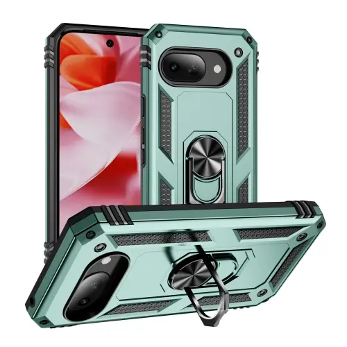 Google Pixel 10 Pro XL 2in1 Ring Stand Case Green