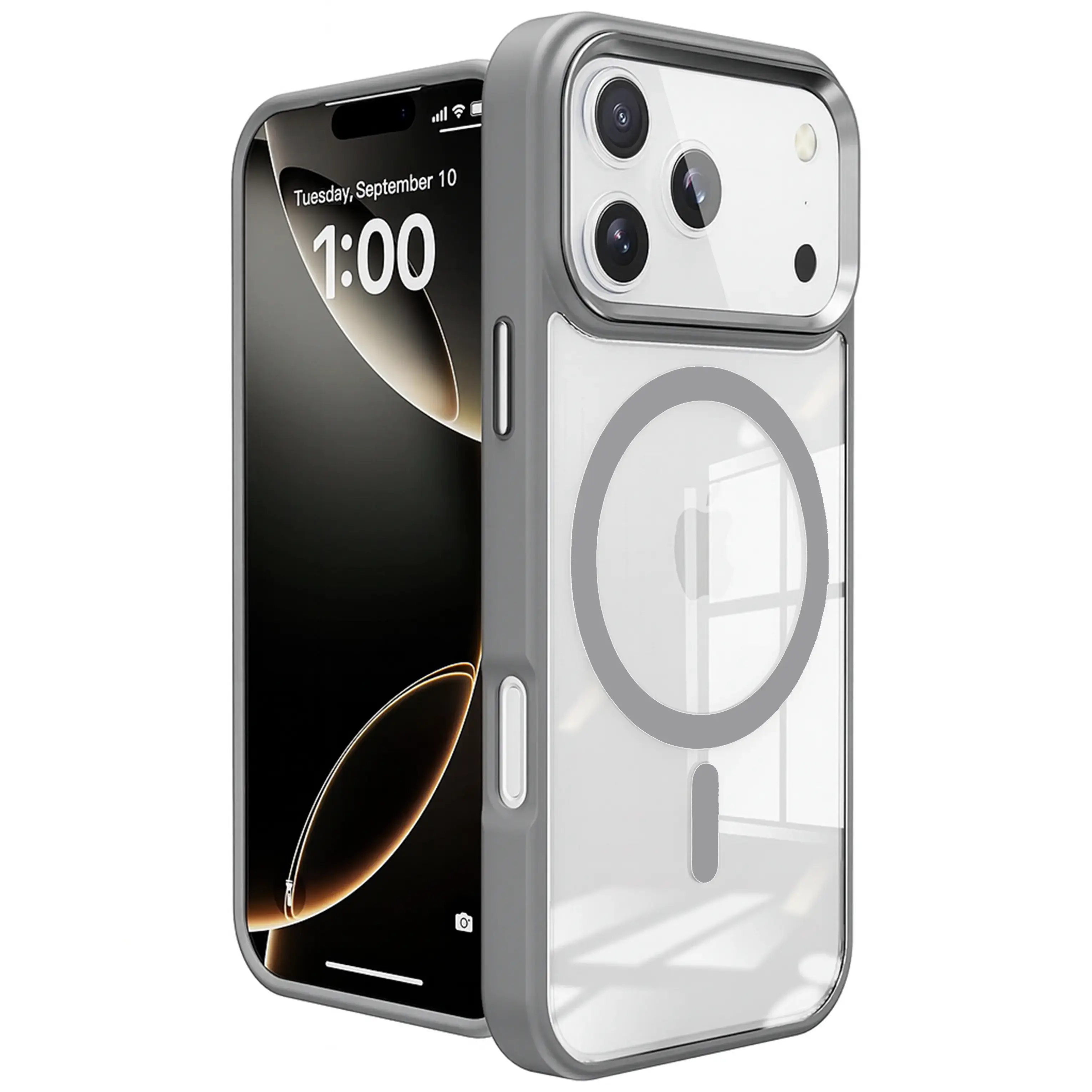 iPhone 17 Pro MagSafe Twotone Clear Case Gray