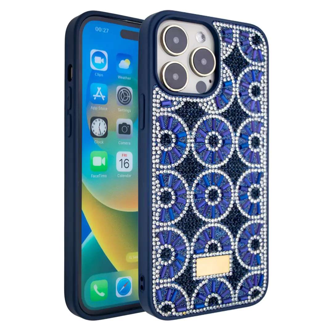 iPhone 13 Pro Max/iPhone 12 Pro Max Diamond Sparkling Case Dark Blue