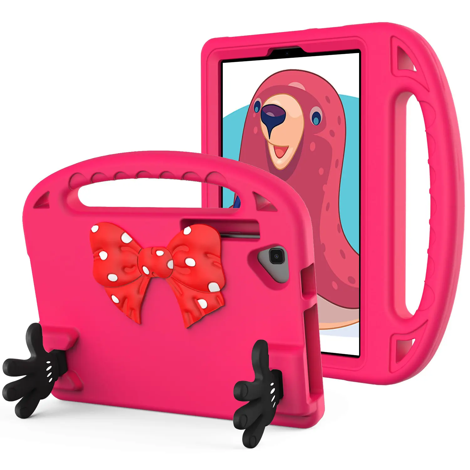 iPad 10.2"/Air 3/Pro 10.5" Minnie Hands Kickstand Case Hot Pink