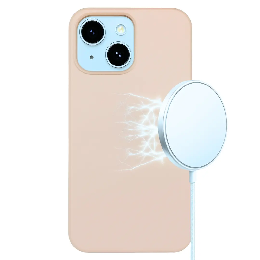 iPhone 15/iPhone 14/iPhone 13 MagSafe Soft Touch Case Rose Gold