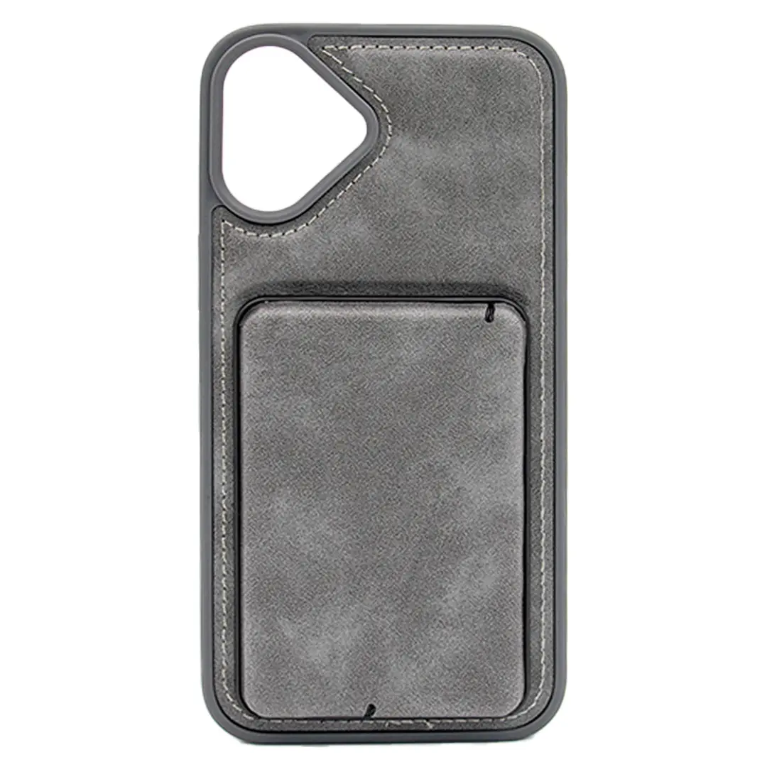 iPhone 16 Modern Hidden Card Holder Case Gray