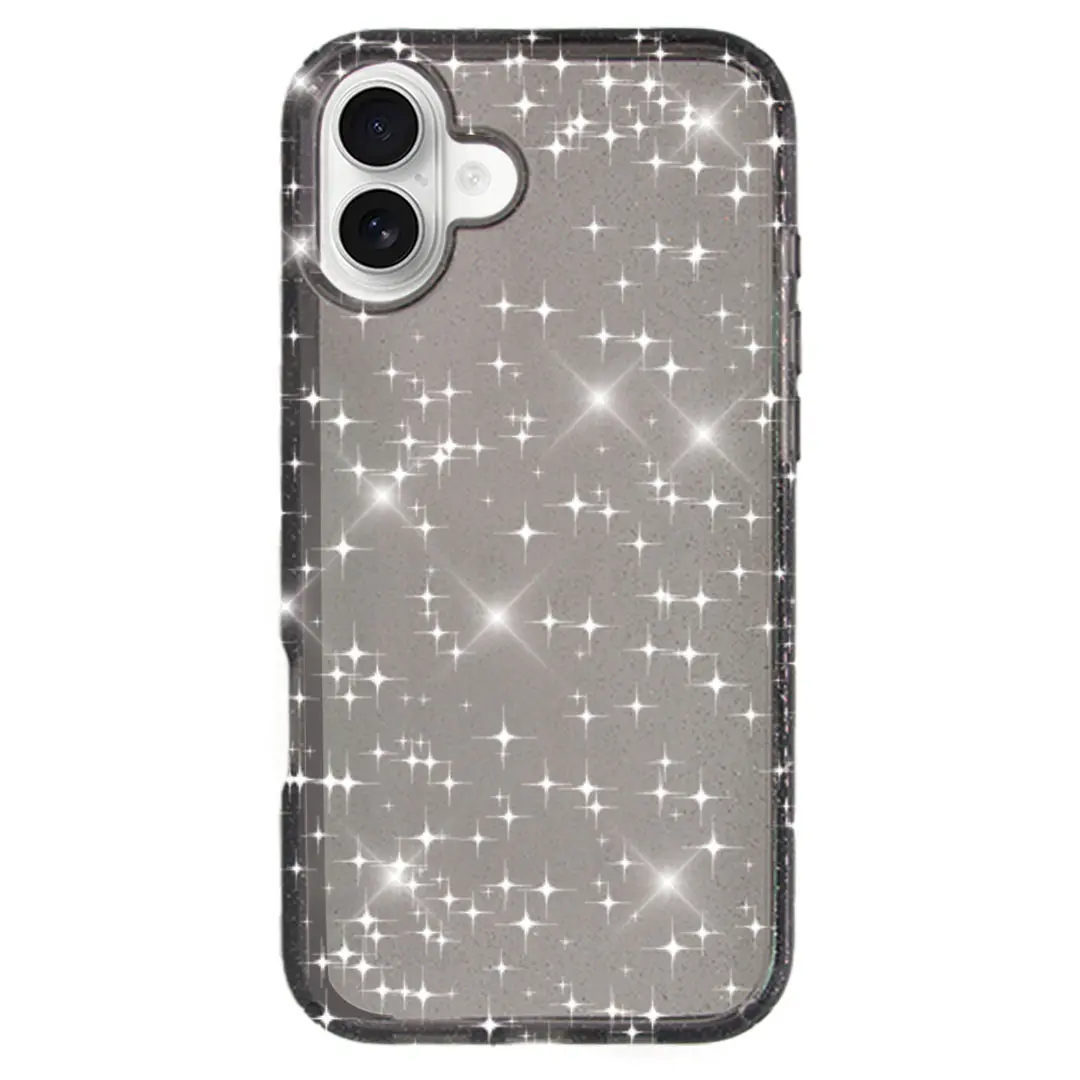 iPhone 16 Plus Fleck Glitter Case Black