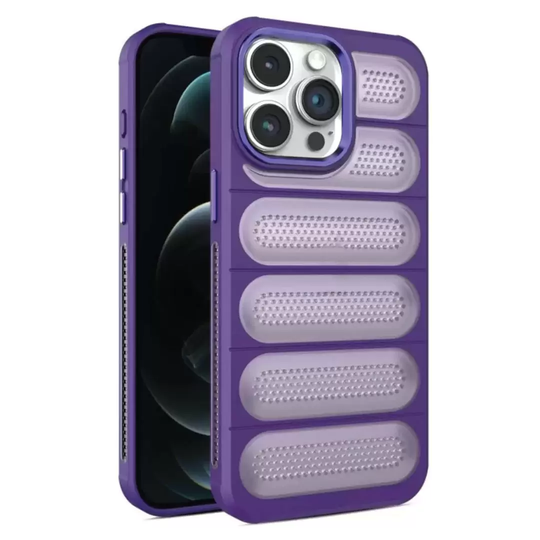 iPhone 15 Pro Max/iPhone 14 Pro Max Mesh Cooling Case Dark Purple